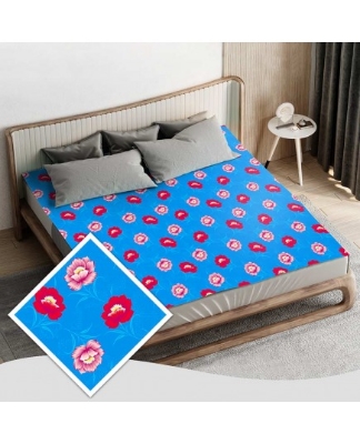 PVC Bed Cover Sornali Blue (70x83)"  at Best Price In Bangladesh