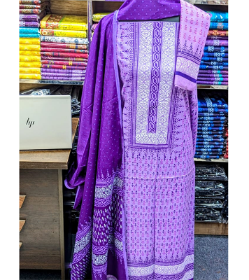 Buy New Exclushive Collection High Qualitiey Cotton Printed Three Piece at Price In Bangladesh