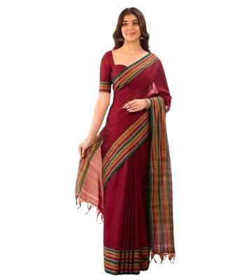 Picture of 100% Pure Cotto Tangail Handloom Cotton Saree