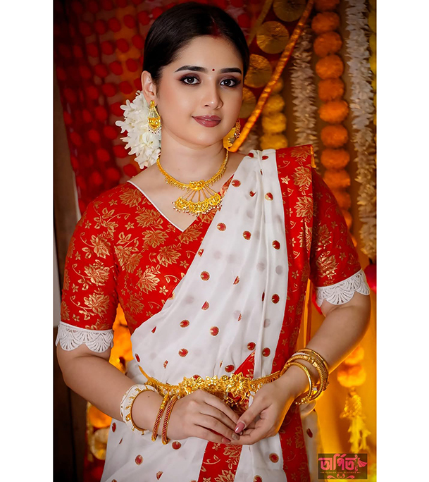 Buy Mayabi Skin Print Saree with Blouse at best price in bangladesh 