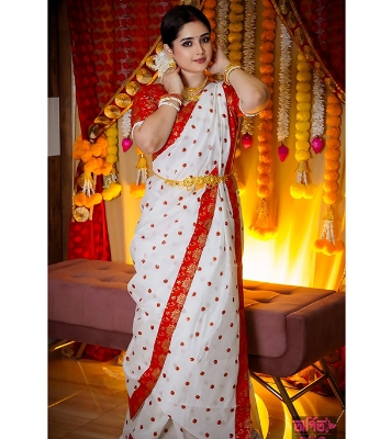 Buy Mayabi Skin Print Saree with Blouse at best price in bangladesh 
