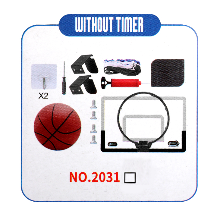 Picture of Wall Mounted Basketball Backboard and Hoop Set For Kids Black Color 