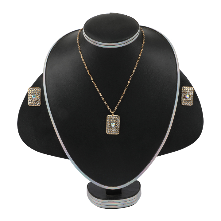 Buy Fashion Jwellery Rectangle Opal Stone Design Fashionable Jewellery Set for Women at Best Price In Bangladesh