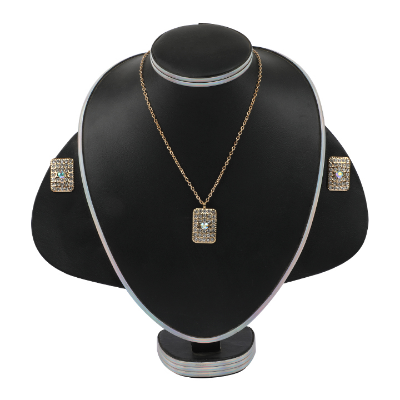 Buy Fashion Jwellery Rectangle Opal Stone Design Fashionable Jewellery Set for Women at Best Price In Bangladesh