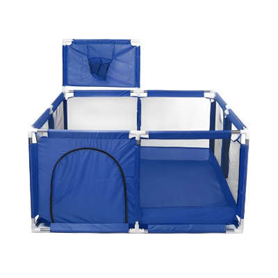 Buy 4 Sides Baby Baby Toddlers Playpen Zipper Door Play Fence Children Infants Folding - Blue (220/120/63 CM) at Best Price In Bangladesh