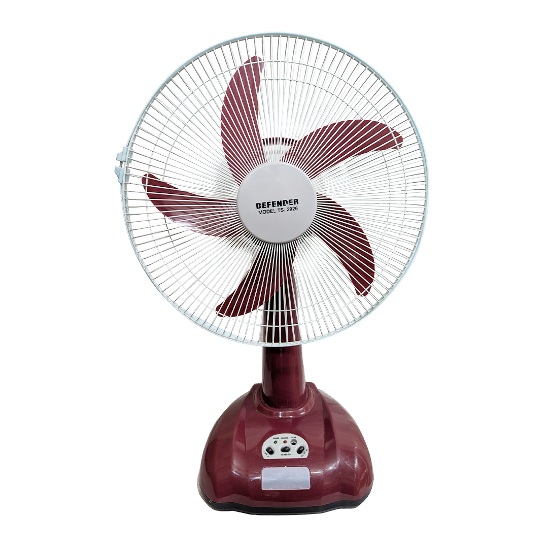 Buy  Defender TS-2926 Rechargeable Fan AC/DC with LED Multi-Function 16" Maroon  Online at Best Price in Bangladesh 