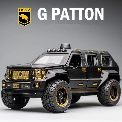 Buy 1:24 G.PATTON SUV Truck Diecast Model Car SUV Toys For Children Sound Lighting Pull Back at Best Price In Bangladesh