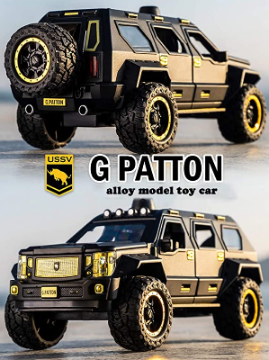 Buy 1:24 G.PATTON SUV Truck Diecast Model Car SUV Toys For Children Sound Lighting Pull Back at Best Price In Bangladesh