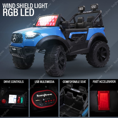 Buy GoodLuck Baybee Kids Battery Operated Car Jeep Rechargeable Car for Kids Electric car for Baby Ride On Toy Car with R/C for Boys & Girls Kids 3 to 8 Years-Benzee Blue at Best Price In Bangladesh