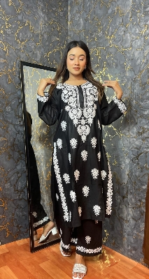 Buy Lucknow Embroidery Work Readymade 2-pcs Short Kmeez Salwar Kameez For Women D-02  Piece at Price In Bangladesh