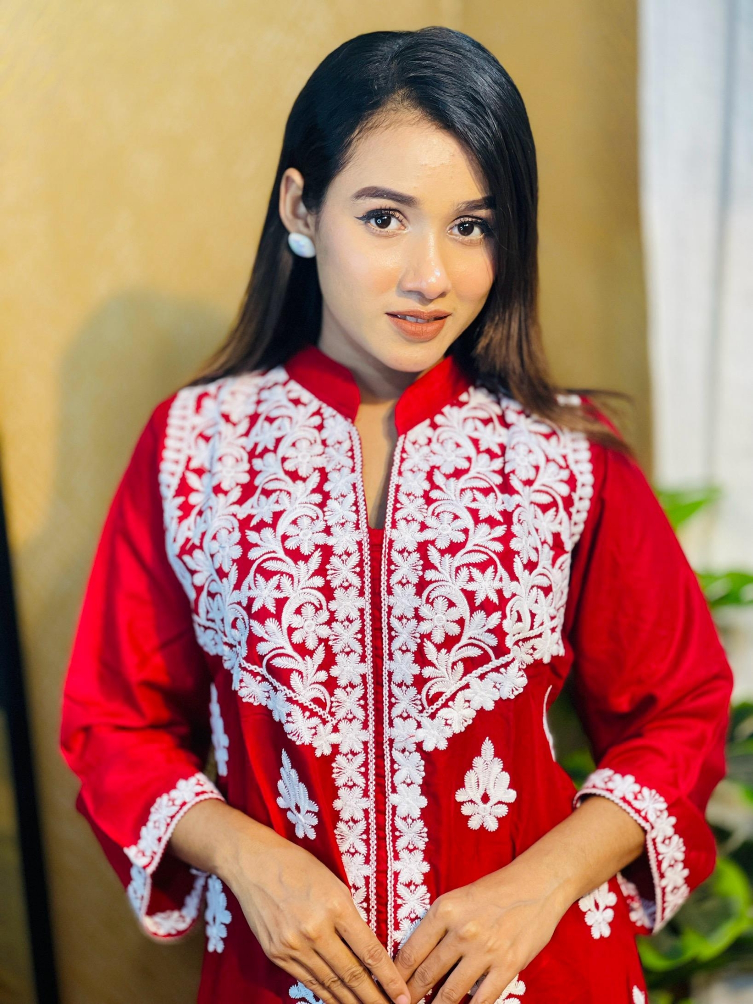 Buy Lucknow Embroidery Work Readymade 2-pcs Short Kmeez Salwar Kameez For Women  Piece at Price In Bangladesh