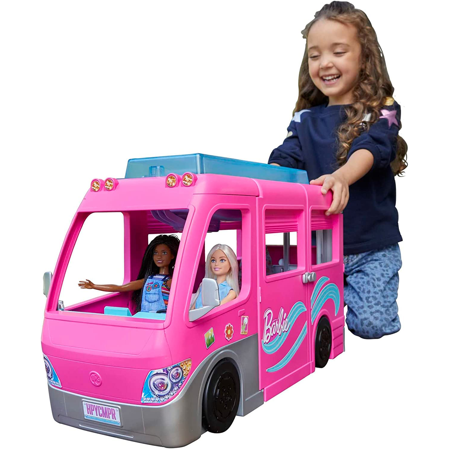 Buy Barbie DreamCamper Toy Playset with Over 60 Barbie Accessories and Furniture Pieces and 7 Play Areas Including Pool and Slide-HCD46 at Best Price In Bangladesh