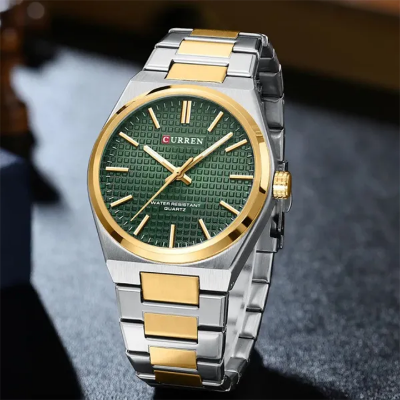 Picture of Curren 8439 Luxury Stainless Steel Man Watch - Golden Green