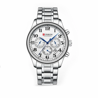 Picture of Curren 8466 Chronograph Luxury Watch for Men - Silver