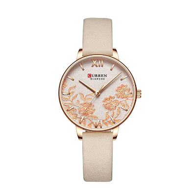 Picture of Curren 9065 Leather Watch for Women - Pink