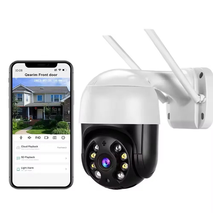 Picture of Vision WIFI PTZ Camera- PTZ Xtreme Waterproof IP66 with Auto Tracking Technology and Rotation 355 Degree and Tilt 90 Degree , Support 128GB TF Memory Card  and Cloud Storage and Very Easy Installation 
