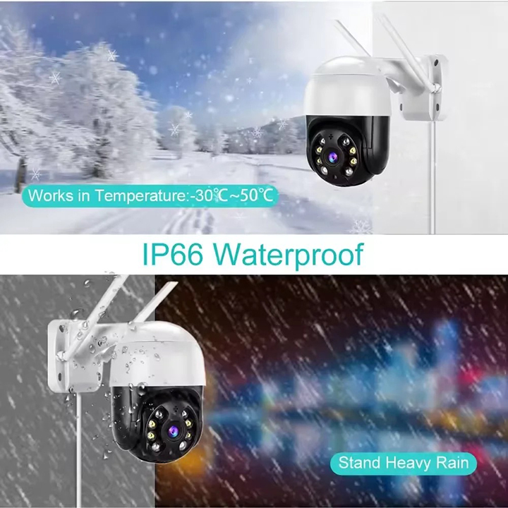 Picture of Vision WIFI PTZ Camera- PTZ Xtreme Waterproof IP66 with Auto Tracking Technology and Rotation 355 Degree and Tilt 90 Degree , Support 128GB TF Memory Card  and Cloud Storage and Very Easy Installation 