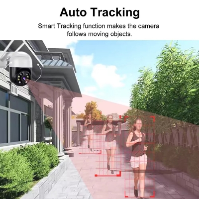 Picture of Vision WIFI PTZ Camera- PTZ Xtreme Waterproof IP66 with Auto Tracking Technology and Rotation 355 Degree and Tilt 90 Degree , Support 128GB TF Memory Card  and Cloud Storage and Very Easy Installation 