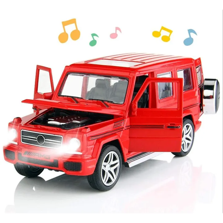Buy Diecast Metal Car 1: 32 Scale Mercedes Benz AMG G 55 63 Pull Back Alloy Car With Light And Sound Auto Model-Red at Best Price In Bangladesh