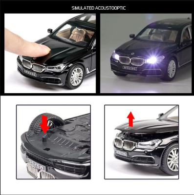 Buy BMW-760LI Diecast Car 1:24 Scale Model Alloy Car Die Cast Toy Car 6 Open with Light Music 22 CM Long Big Size Model Pull Back Children's Toy at Best Price In Bangladesh