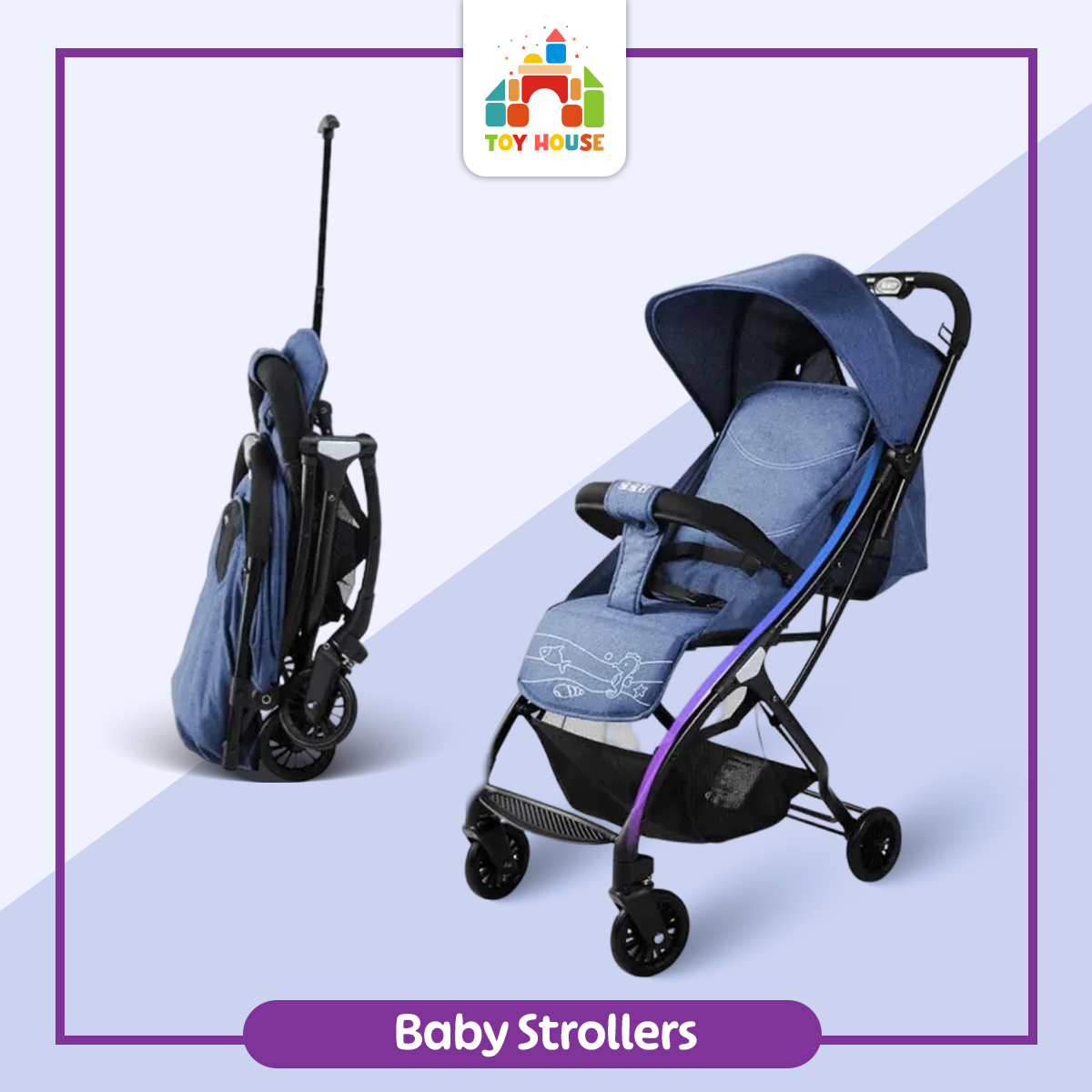 Buy New Baby Luggage Stroller pocket pram S1- Blue at Best Price In Bangladesh