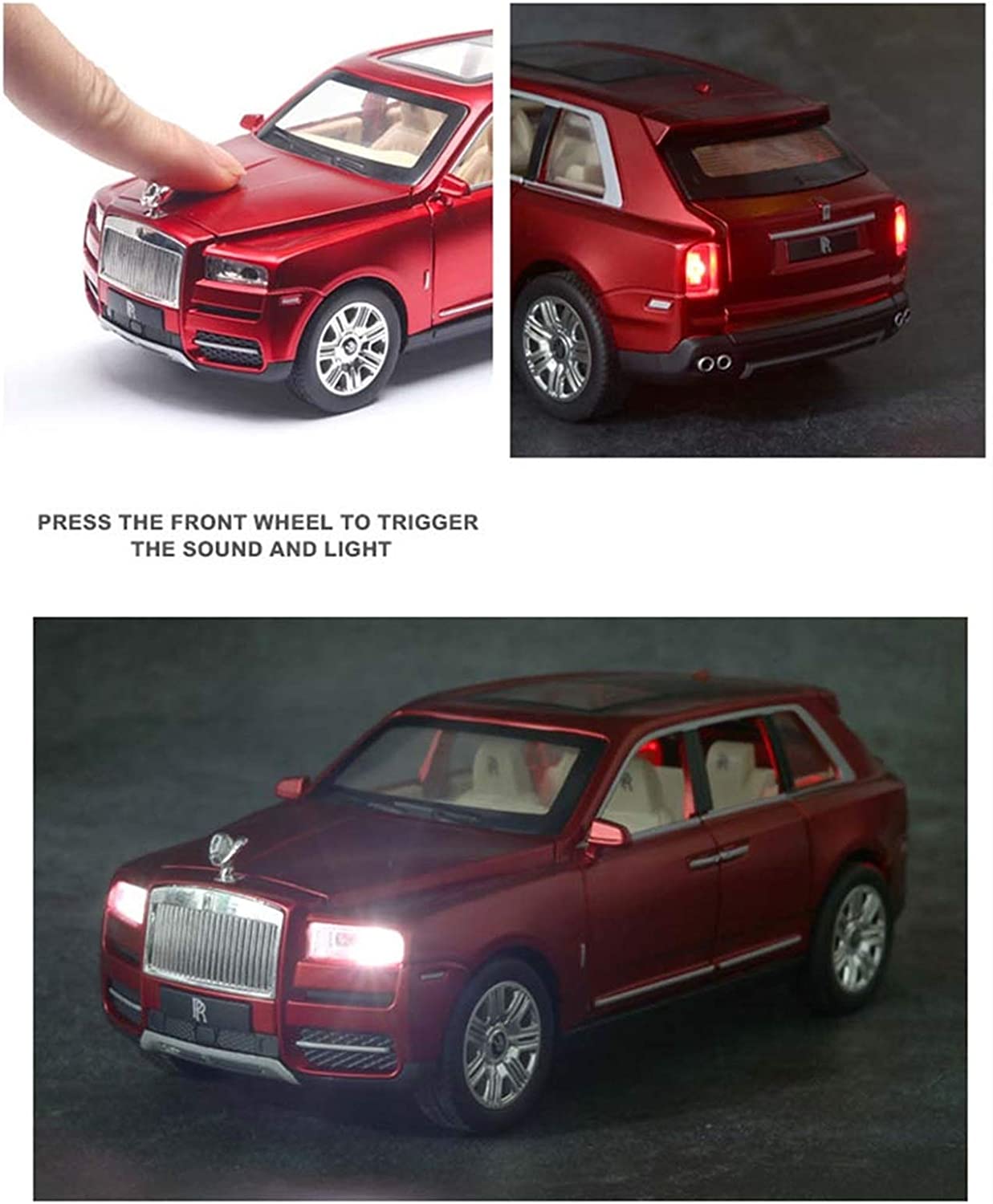 Buy 1:24 Rolls Royce Cullinan Diecast Metal Car Luxury SUV Alloy Model Car Simulation Sound Light Toy For Kids Gift at Best Price In Bangladesh