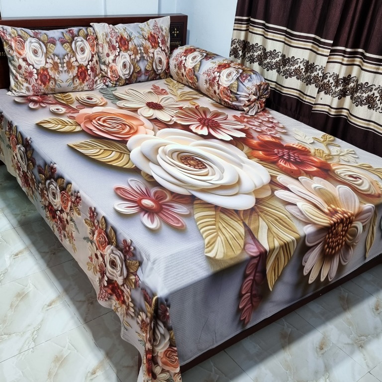 Buy China Premium 3D Design Bed Sheet - MS-970 at Best Price In Bangladesh