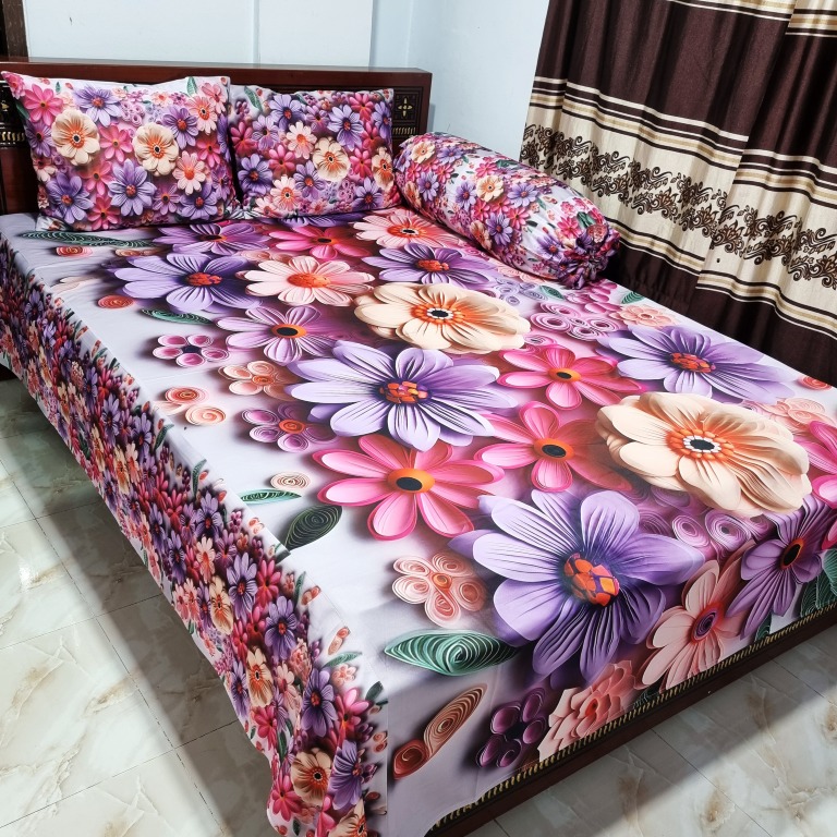 Buy China Premium 3D Design Bed Sheet - MS-970 at Best Price In Bangladesh