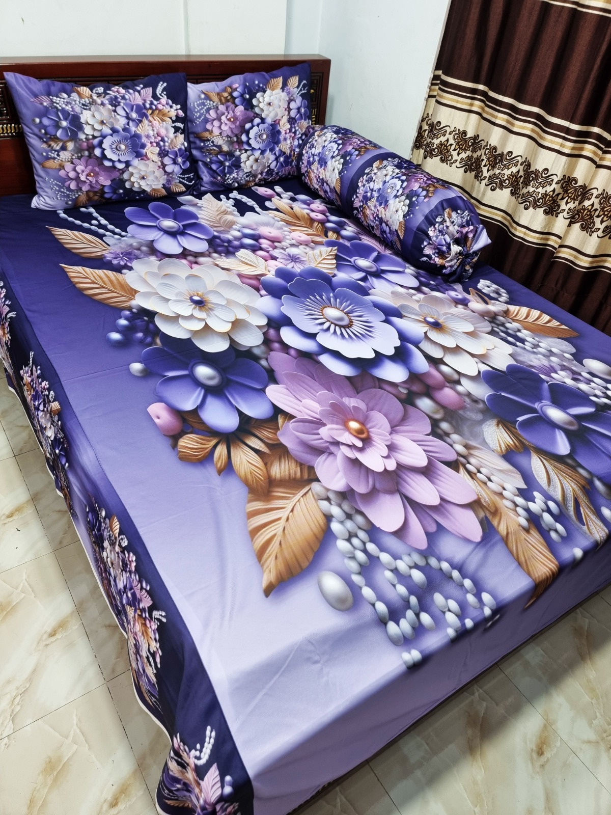 Buy China Premium 3D Design Bed Sheet - MS-970 at Best Price In Bangladesh