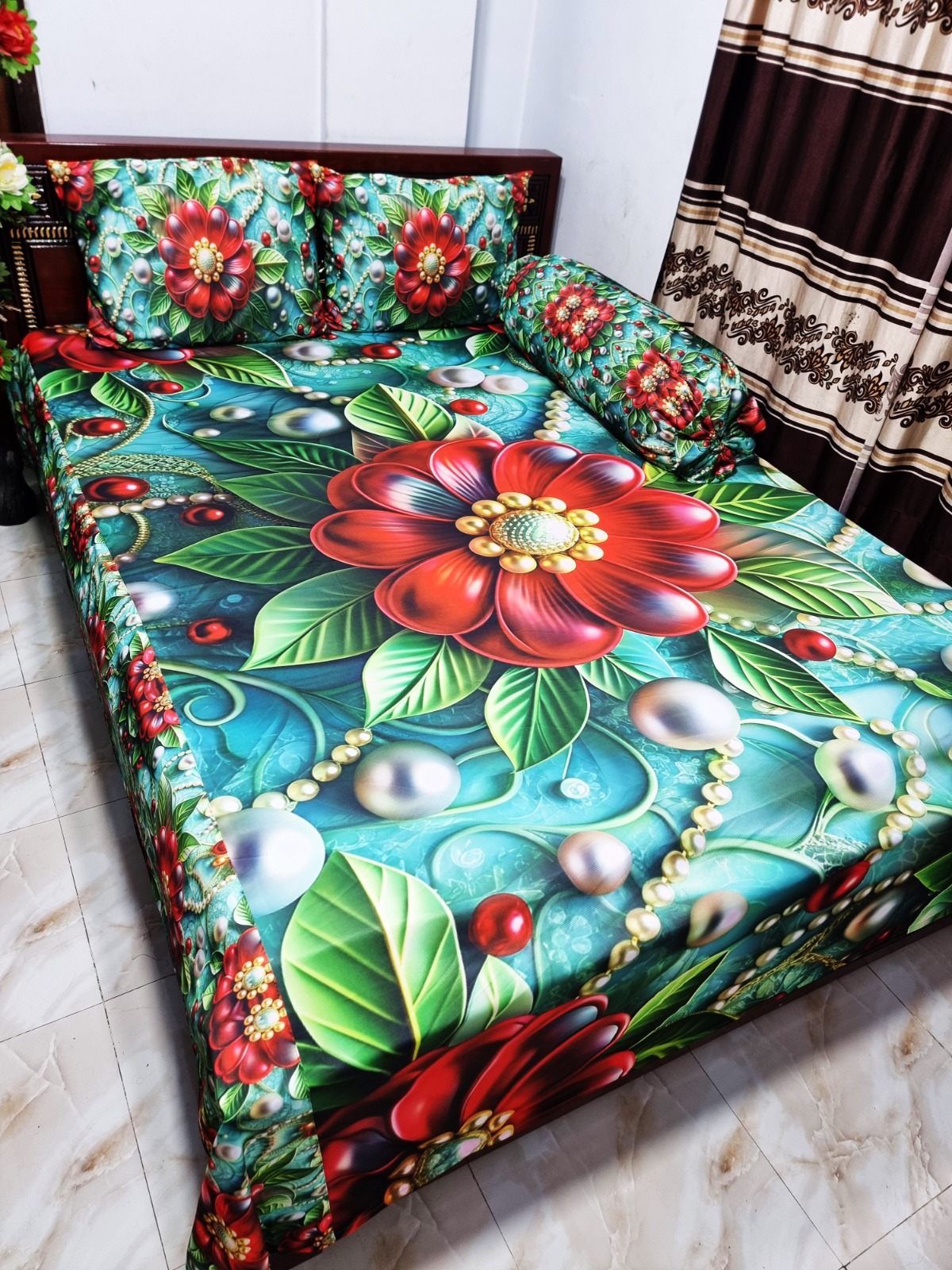 Buy China Premium 3D Design Bed Sheet - MS-970 at Best Price In Bangladesh