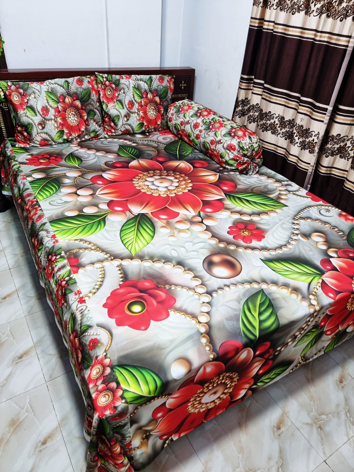 Buy China Premium 3D Design Bed Sheet - MS-970 at Best Price In Bangladesh