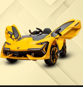 Buy 12v Luxurious Yellow Lamborghini Racing Electric Car for KidsNEL-603 at Best Price In Bangladesh