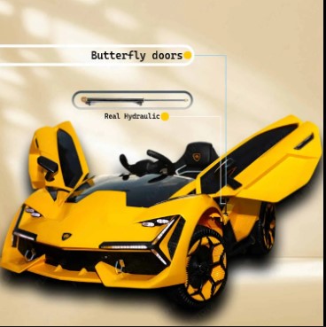 Buy 12v Luxurious Yellow Lamborghini Racing Electric Car for KidsNEL-603 at Best Price In Bangladesh
