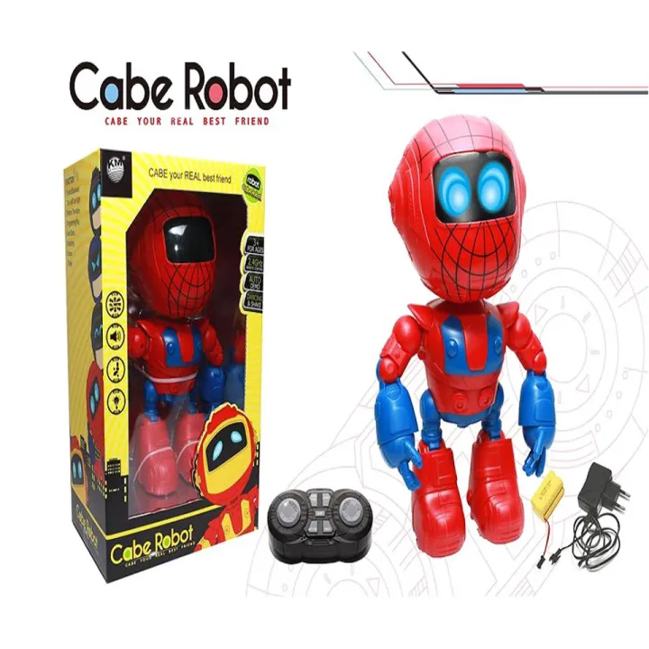 Buy RC Robot Remote Control Rechargeable Spiderman Figure Cabe Robot Toy 4 Function Electric Robot with Music Dance Light at Best Price In Bangladesh