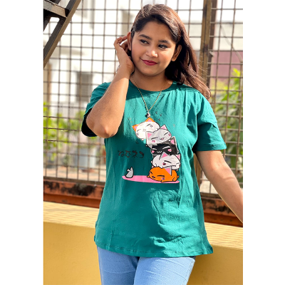 Buy Regular Fit DTF Printed Half Sleeve Plain T-Shirt for Women & Girls at  Best Price in Bangladesh