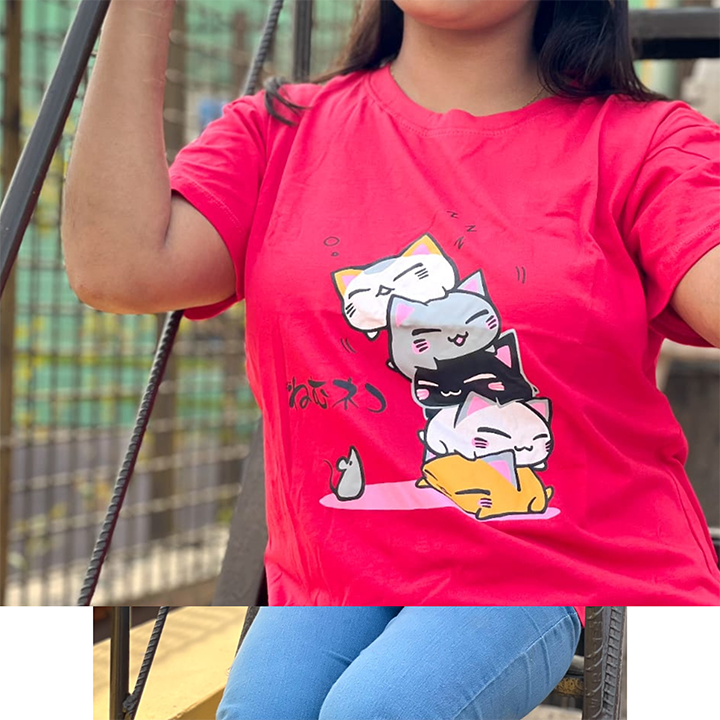 Buy Regular Fit DTF Printed Half Sleeve Plain T-Shirt for Women & Girls at  Best Price in Bangladesh