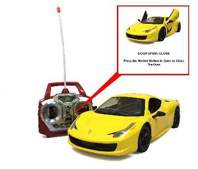 Buy Rc Rechargeable Car Jack Royal 2.4Ghz Radio Control Ferrari 458 Super Car (Big Size) (Yellow) at Best Price In Bangladesh