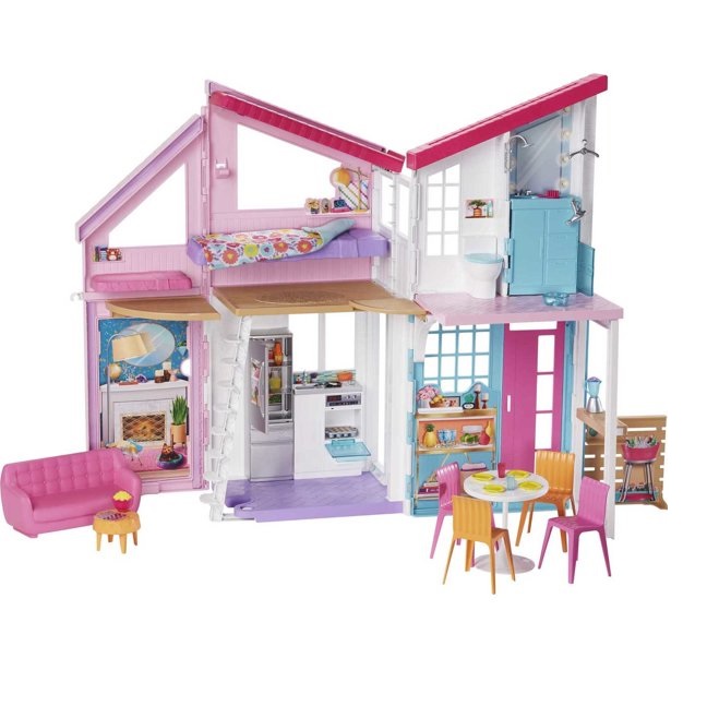 Buy Barbie Malibu House Playset - 2-Storey House with 6 Transforming Rooms - 25+ Furniture, Patio Fence & Accessory Pieces - 2' Wide For Kids-FXG57 at Best Price In Bangladesh