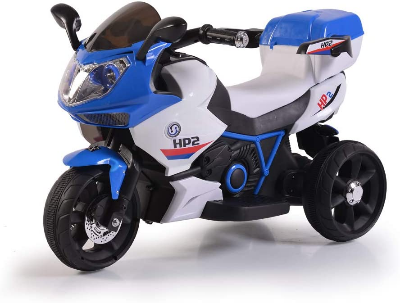 Buy Moni Trade Ltd. HP2 FB-6187 Children's Electric Motorbike with Music Function, Toy Basket, from 3 Years Blue,Red at Best Price In Bangladesh