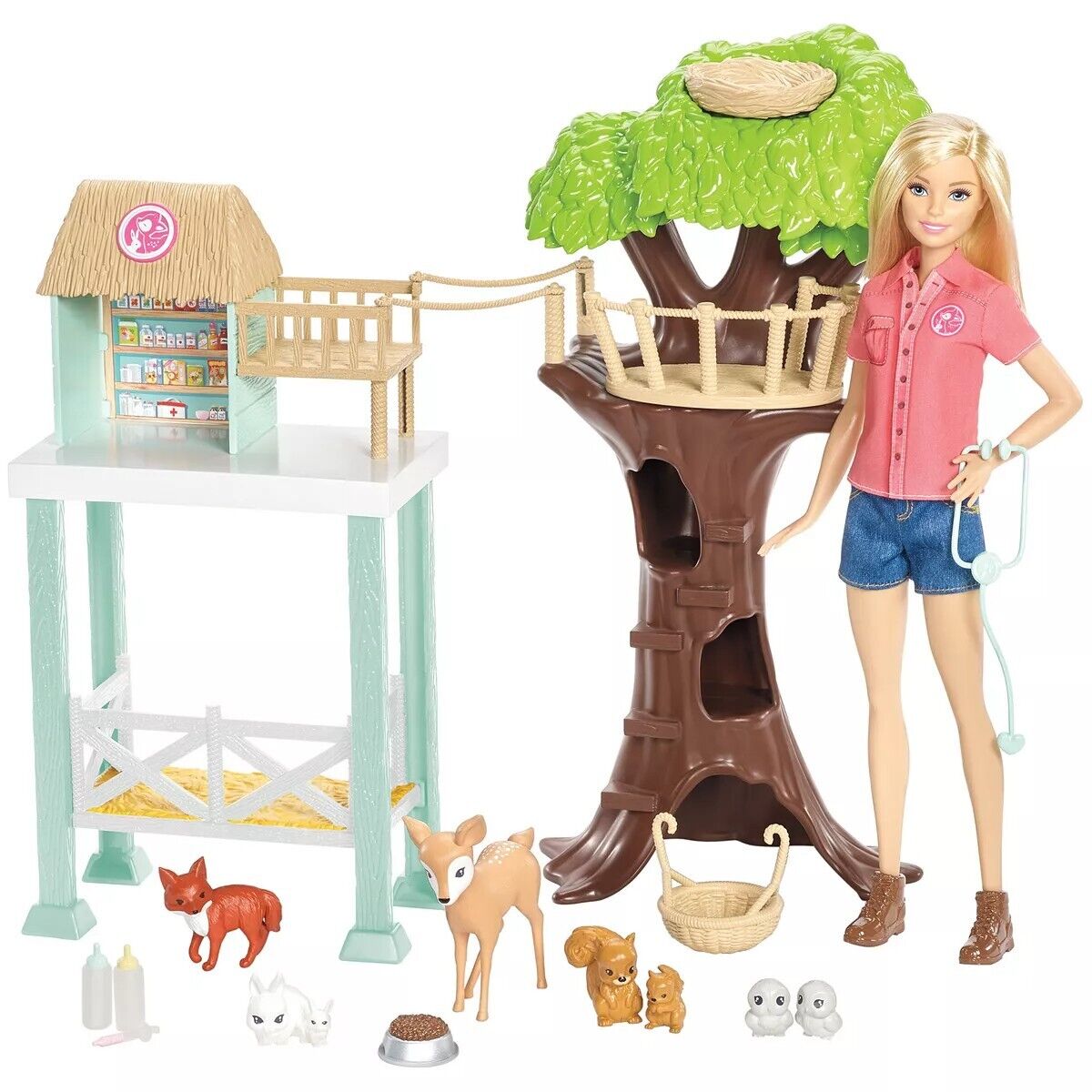  Buy Barbie Pet Rescuer Doll Center with 8 pets & Playset- FCP78 at Best Price In Bangladesh