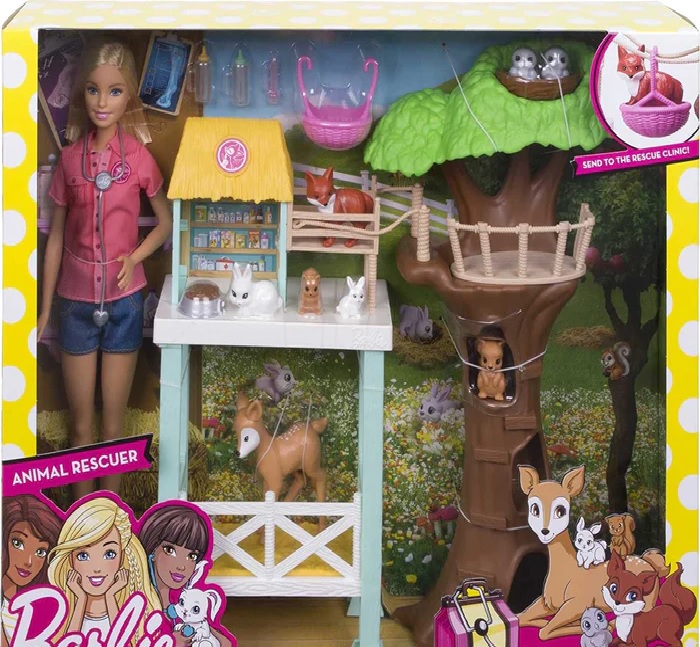  Buy Barbie Pet Rescuer Doll Center with 8 pets & Playset- FCP78 at Best Price In Bangladesh