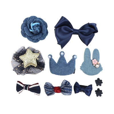 10 pcs Hair Band Gift Box Multi Color Kids Bands and Clips Birthday Gift Box