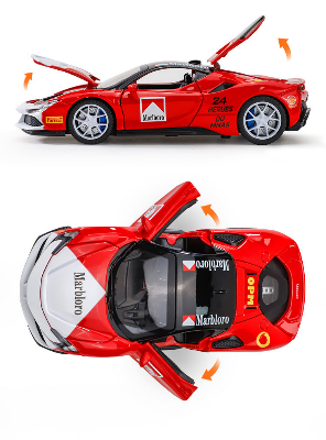 Buy 1:32 Ferrari SF90 Supercar High Simulation Diecast Metal Alloy Model car Sound Light Pull Back Collection Kids Toy Gifts at Best Price In Bangladesh