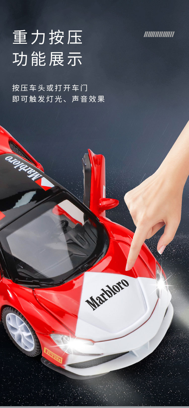 Buy 1:32 Ferrari SF90 Supercar High Simulation Diecast Metal Alloy Model car Sound Light Pull Back Collection Kids Toy Gifts at Best Price In Bangladesh