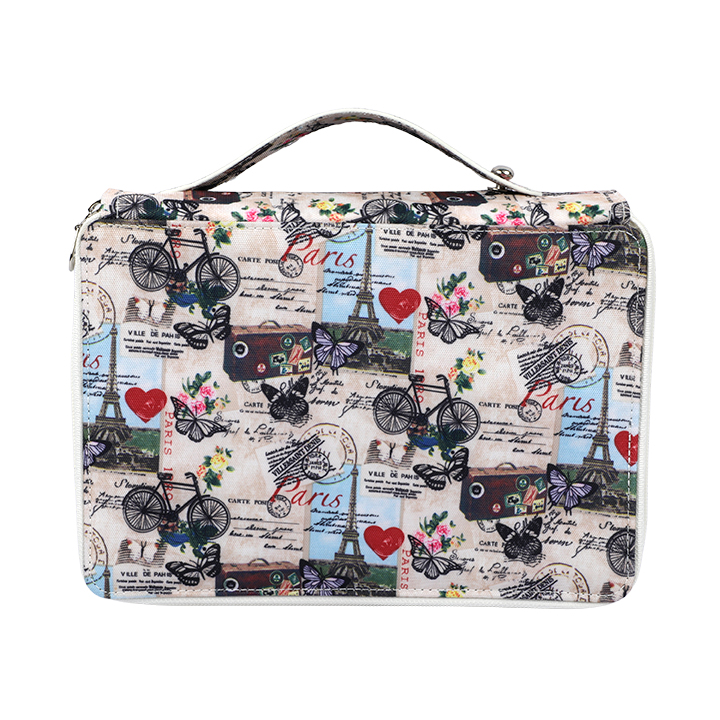 Pencil Case Holder Slot - Holds 120 Pencils with Zipper Closure,Large Capacity Pen Organizer for Watercolor Pens or Markers World Map Print 