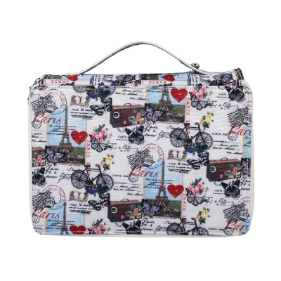 Pencil Case Holder Slot - Holds 120 Pencils with Zipper Closure,Large Capacity Pen Organizer for Watercolor Pens or Markers World Map Print 