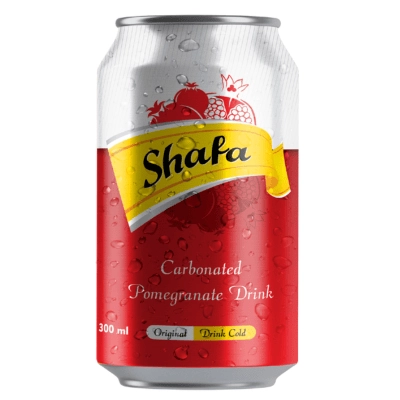 Buy Shafa Carbonated Pomegranate Drink Can 300ml  Online at Best Price In Bangladesh