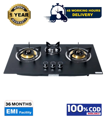 Picture of Gazi Smiss Gas Stove - High Quality Tempered Glass - TG - 203 (Natural Gas) (Best Price)