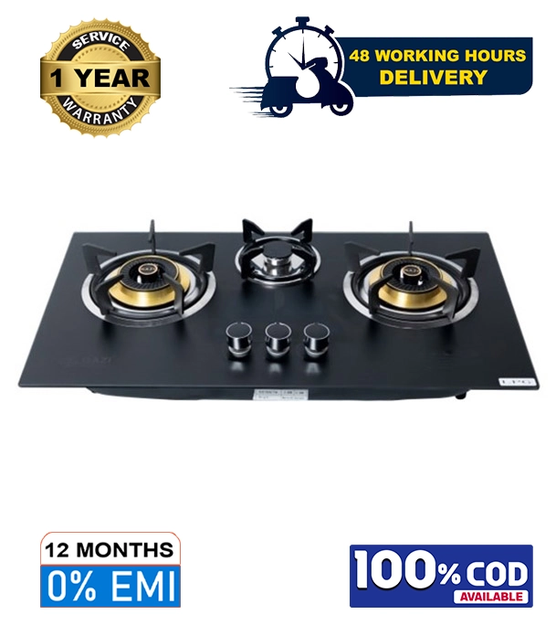 Picture of Gazi Smiss Gas Stove - High Quality Tempered Glass - TG - 203 (Natural Gas) (Best Price)
