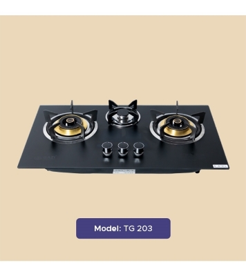 Picture of Gazi Smiss Gas Stove - High Quality Tempered Glass - TG - 203 (Natural Gas) (Best Price)